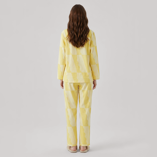 Brushed Cotton Couple's Pajama Set-Nomee