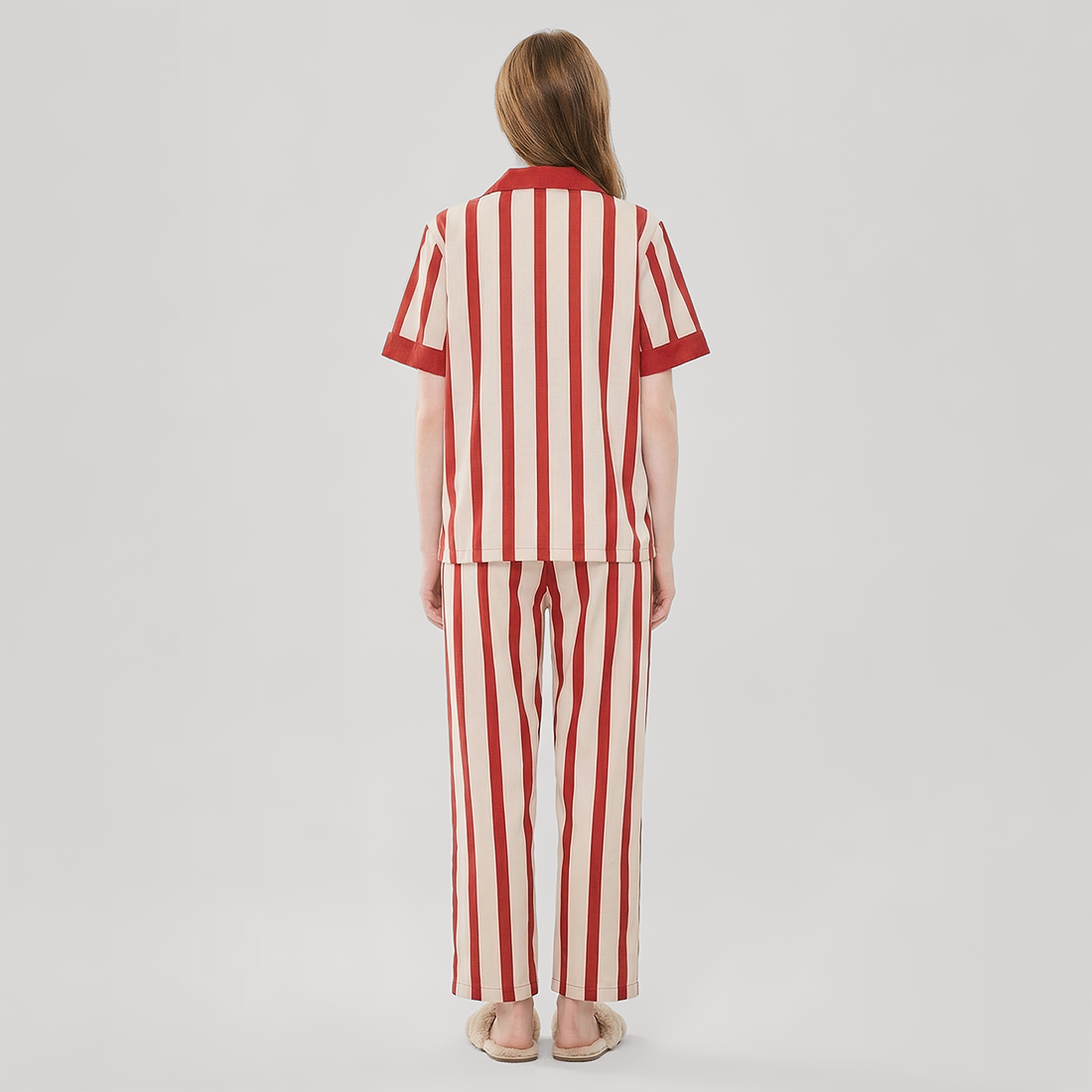 Women's Embroidered Cotton Pajama Set - Nomee