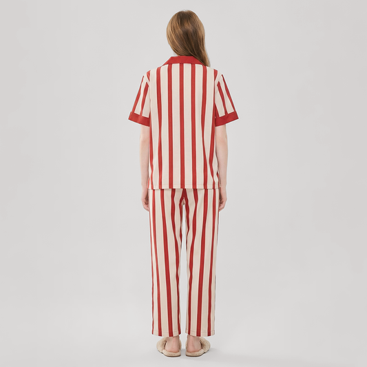 Women's Embroidered Cotton Pajama Set - Nomee