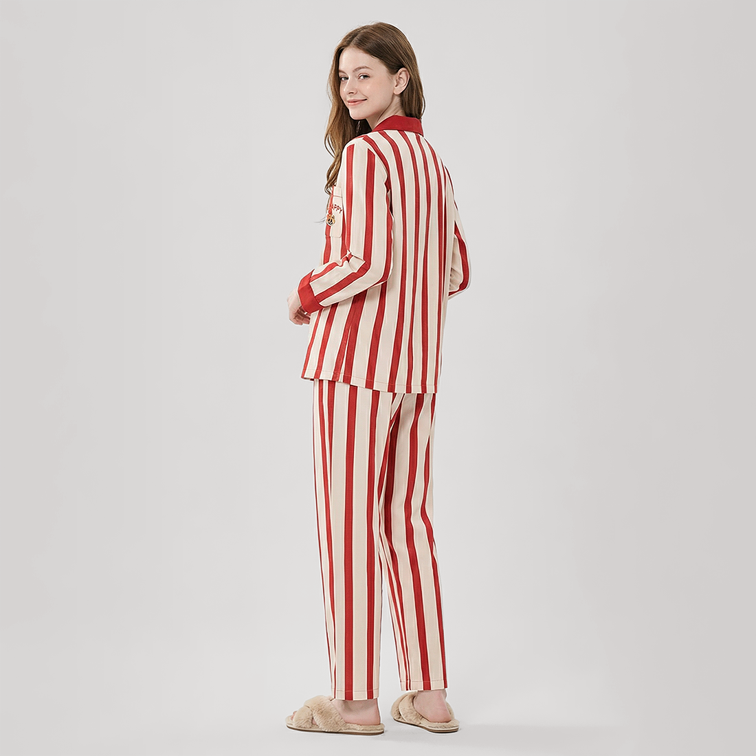 Women's Embroidered Cotton Pajama Set - Nomee