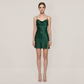 100% Mulberry Silk Backless Slit Cami Nightgown - Nomee
