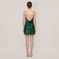 100% Mulberry Silk Backless Slit Cami Nightgown - Nomee