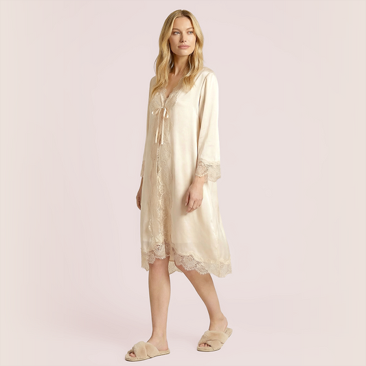 100% Mulberry Silk lace Strap+Sleeprobe 2-piece Set-Nomee