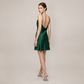 100% Mulberry Silk Backless Slit Cami Nightgown - Nomee