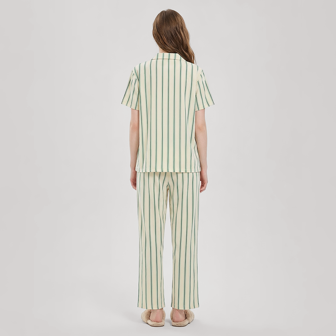 Women's Modal Vertical Stripe Pajama Set - Nomee