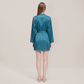 100% Mulberry Silk Embroidered V-Neck Long Robe - Nomee