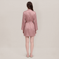 100% Mulberry Silk Embroidered V-Neck Long Robe - Nomee