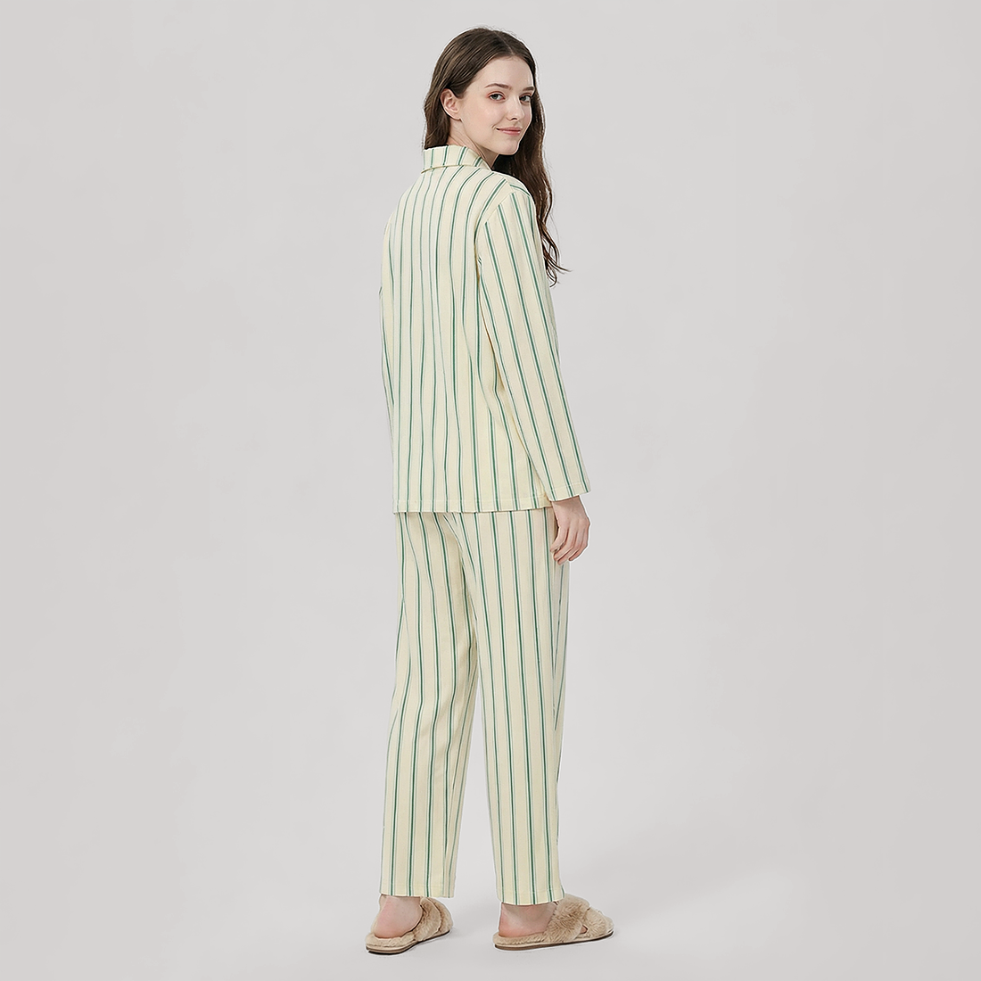 Women's Modal Vertical Stripe Pajama Set - Nomee