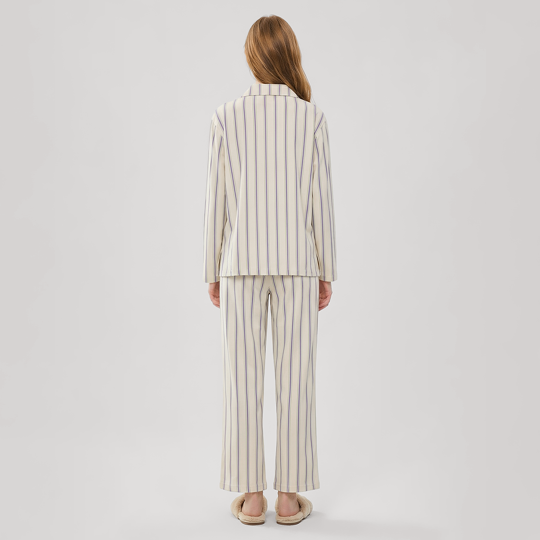 Women's Modal Vertical Stripe Pajama Set - Nomee