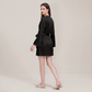100% Mulberry Silk Embroidered V-Neck Long Robe - Nomee