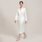 100% Mulberry Silk V-Neck Long Robe - Nomee