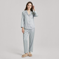 19 Momme Mulberry Silk Pajama Set for Women - Long Sleeve Pants Set - Nomee
