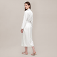 100% Mulberry Silk V-Neck Long Robe - Nomee