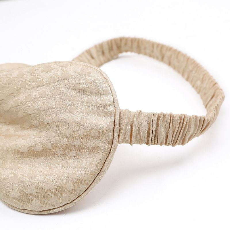 Wholesale double sided houndstooth silk sleep mask-Nomee