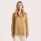 Silk V-neck long sleeved shirt-Nomee