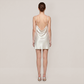 100% Mulberry Silk Backless Slit Cami Nightgown - Nomee