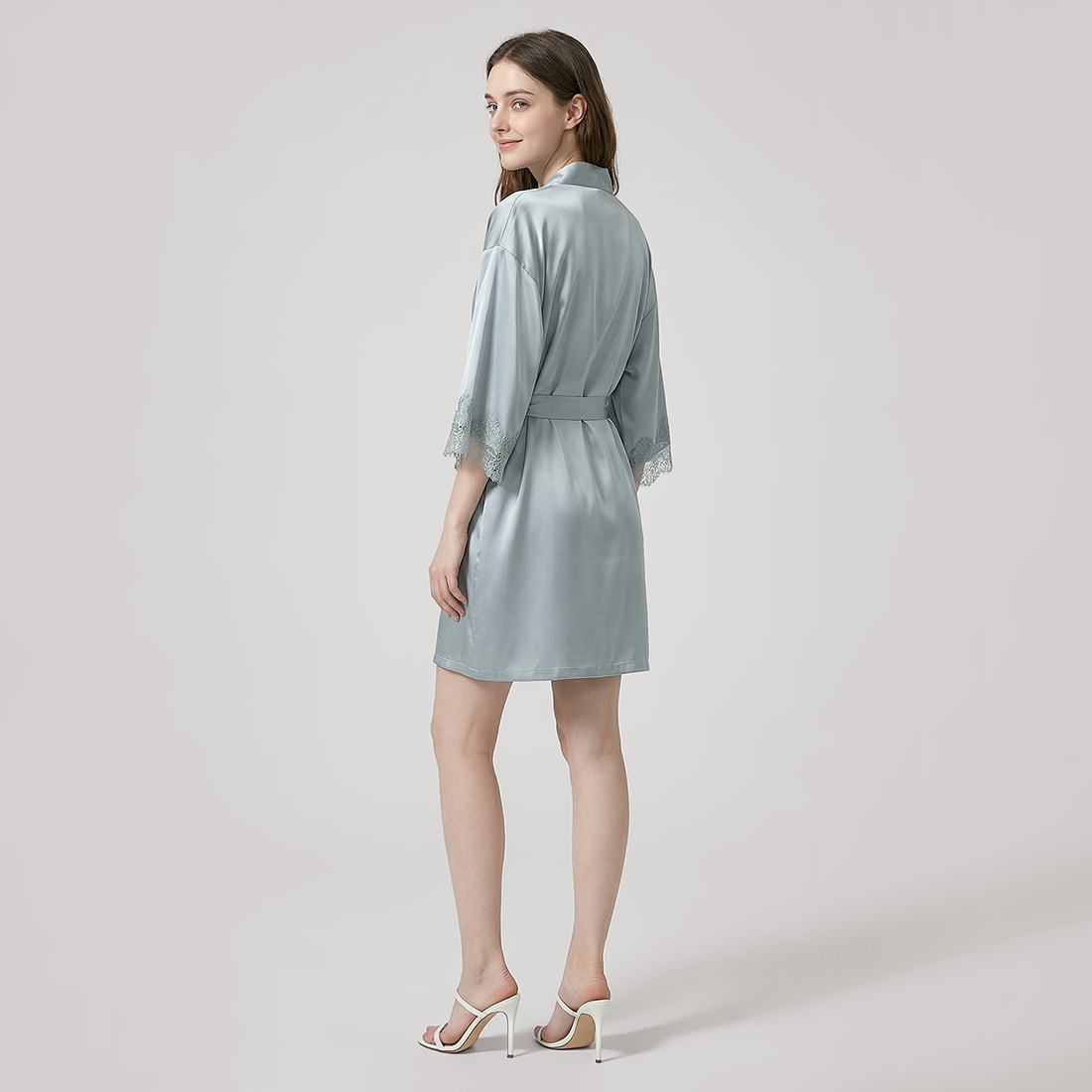 100% Mulberry Silk Robe for Women - High-End Bathrobe - Nomee