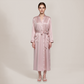 100% Mulberry Silk V-Neck Long Robe - Nomee