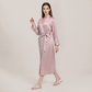 100% Mulberry Silk V-Neck Long Robe - Nomee