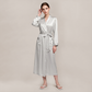 100% Mulberry Silk V-Neck Long Robe - Nomee