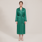 100% Mulberry Silk V-Neck Long Robe - Nomee