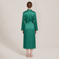 100% Mulberry Silk V-Neck Long Robe - Nomee