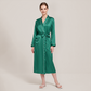 100% Mulberry Silk V-Neck Long Robe - Nomee