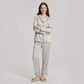 19 Momme Mulberry Silk Pajama Set for Women - Long Sleeve Pants Set - Nomee