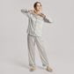 19 Momme Mulberry Silk Pajama Set for Women - Long Sleeve Pants Set - Nomee