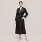 100% Mulberry Silk V-Neck Long Robe - Nomee