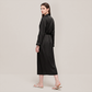 100% Mulberry Silk V-Neck Long Robe - Nomee