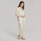 Crescent Print Mulberry Silk Pajama Set-Nomee