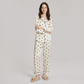 Crescent Print Mulberry Silk Pajama Set-Nomee
