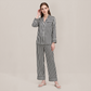 100% Mulberry Silk Striped Long Sleeve Pajama Set - Nomee