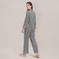 100% Mulberry Silk Striped Long Sleeve Pajama Set - Nomee