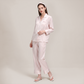 100% Mulberry Silk Striped Long Sleeve Pajama Set - Nomee