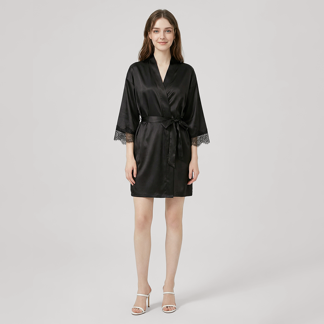 100% Mulberry Silk Robe for Women - High-End Bathrobe - Nomee