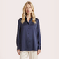 Silk V-neck long sleeved shirt-Nomee