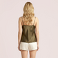 Macaron 12 color backless silk camisole top-Nomee