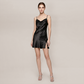 100% Mulberry Silk Backless Slit Cami Nightgown - Nomee