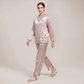 100% Mulberry Silk Piped Long Sleeve Pajama Set - Nomee