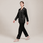 100% Mulberry Silk Piped Long Sleeve Pajama Set - Nomee