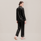 100% Mulberry Silk Piped Long Sleeve Pajama Set - Nomee