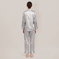 100% Mulberry Silk Piped Long Sleeve Pajama Set - Nomee