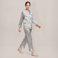 100% Mulberry Silk Piped Long Sleeve Pajama Set - Nomee
