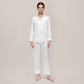 100% Mulberry Silk Piped Long Sleeve Pajama Set - Nomee
