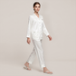 100% Mulberry Silk Piped Long Sleeve Pajama Set - Nomee