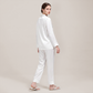 100% Mulberry Silk Piped Long Sleeve Pajama Set - Nomee