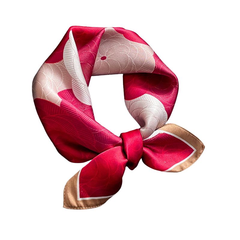 Wholesale warm mulberry silk small square scarf women neck wrap-Nomee