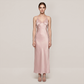 100% Mulberry Silk Lace Trim Cami Nightgown Set - Nomee